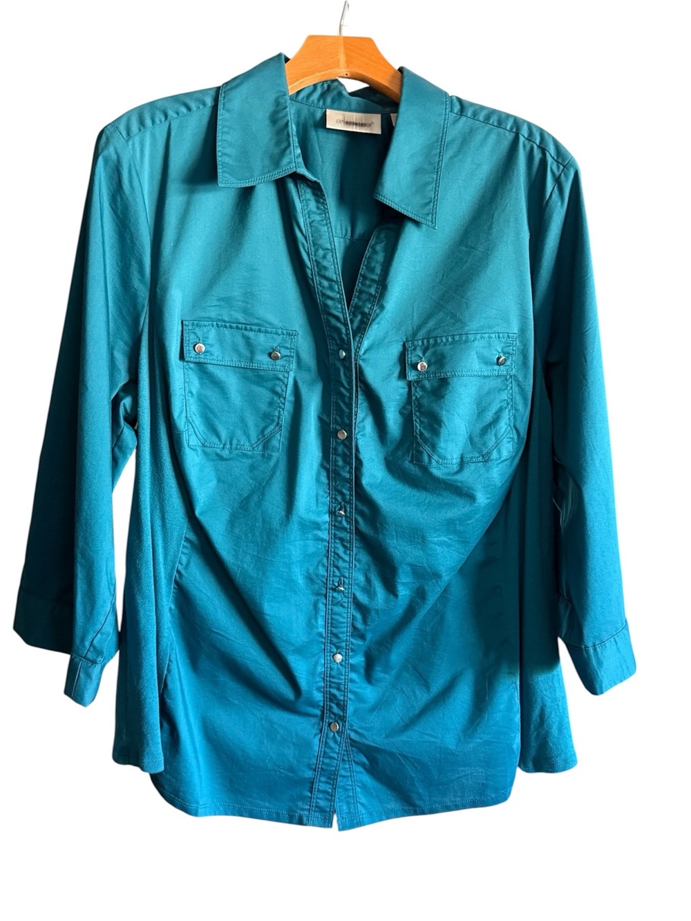 Avenue Teal Button-Up Shirt